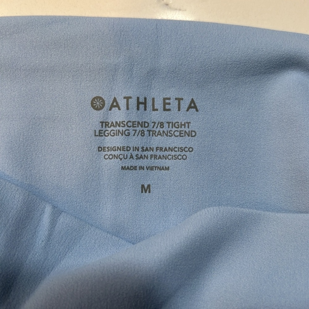 Athleta Transcend 7/8 Tight Leggings Blue - Picture 3 of 10
